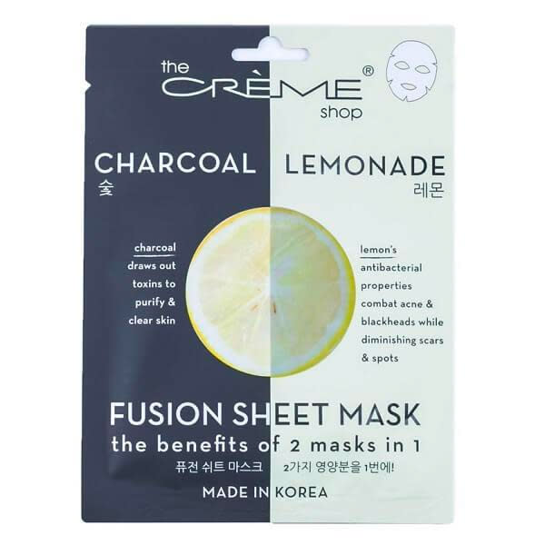 THE CREME SHOP CHARCOAL & LEMON SHEET MASK, best face mask for men