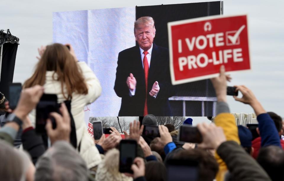 Trump at anti-abortion rally