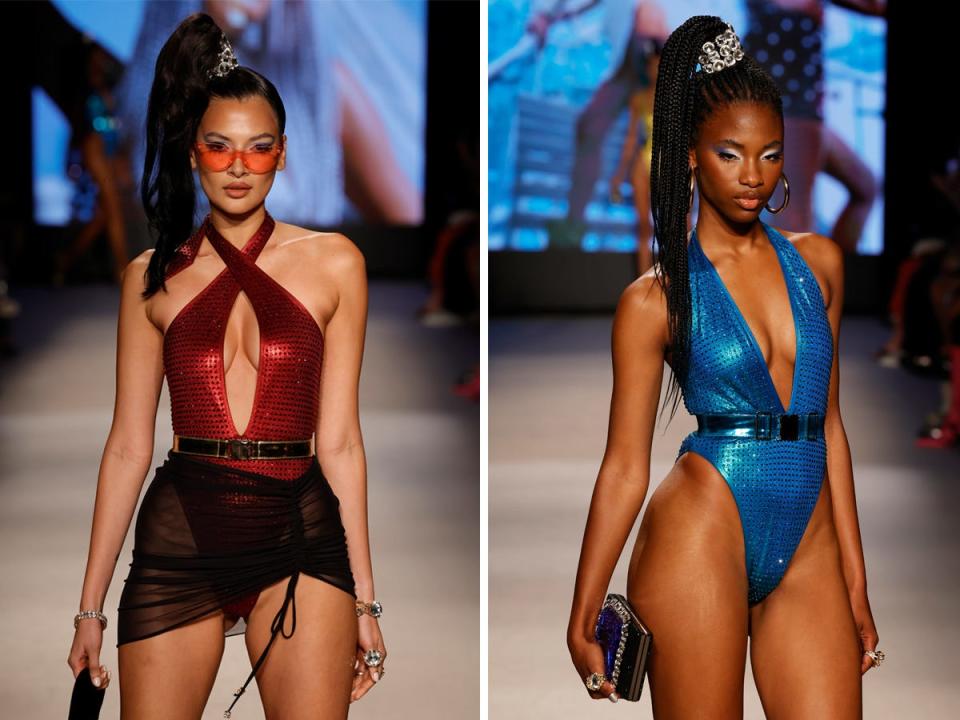 Models walk the runway for The Blonds at Miami Swim Week 2023.