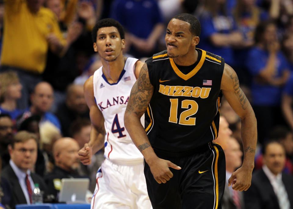 Missouri and Kansas last played against each other in February, 2012. (Photo by Jamie Squire/Getty Images)