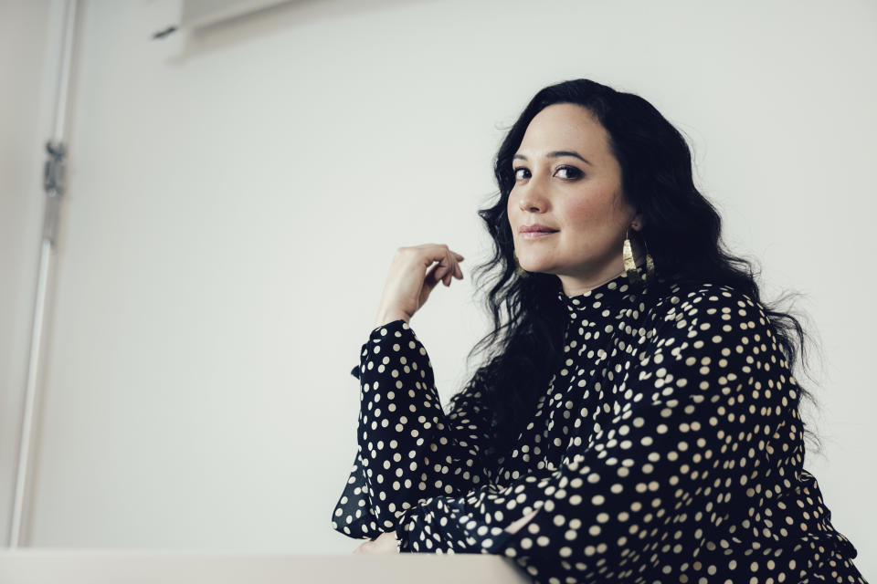 Lily Gladstone poses for a portrait on Tuesday, Nov. 28, 2023, in New York. Gladstone has been named one of The Associated Press' Breakthrough Entertainers of 2023. (Photo by Victoria Will/Invision/AP)