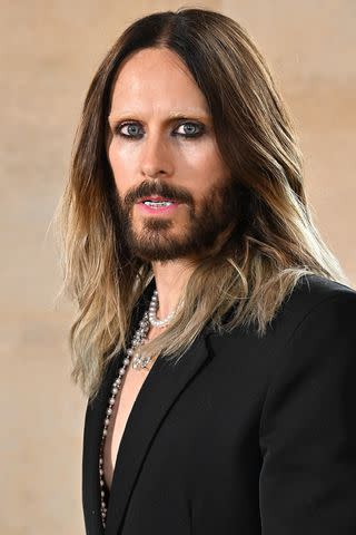 <p>Stephane Cardinale - Corbis/Corbis</p> Jared Leto at the Givenchy show in Paris