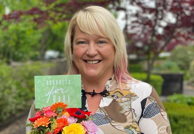 Treena Innes started Bouquets for Baba. 'What we've  learned during COVID is that we all need to be kind, and we need to show people that we care,' she said.