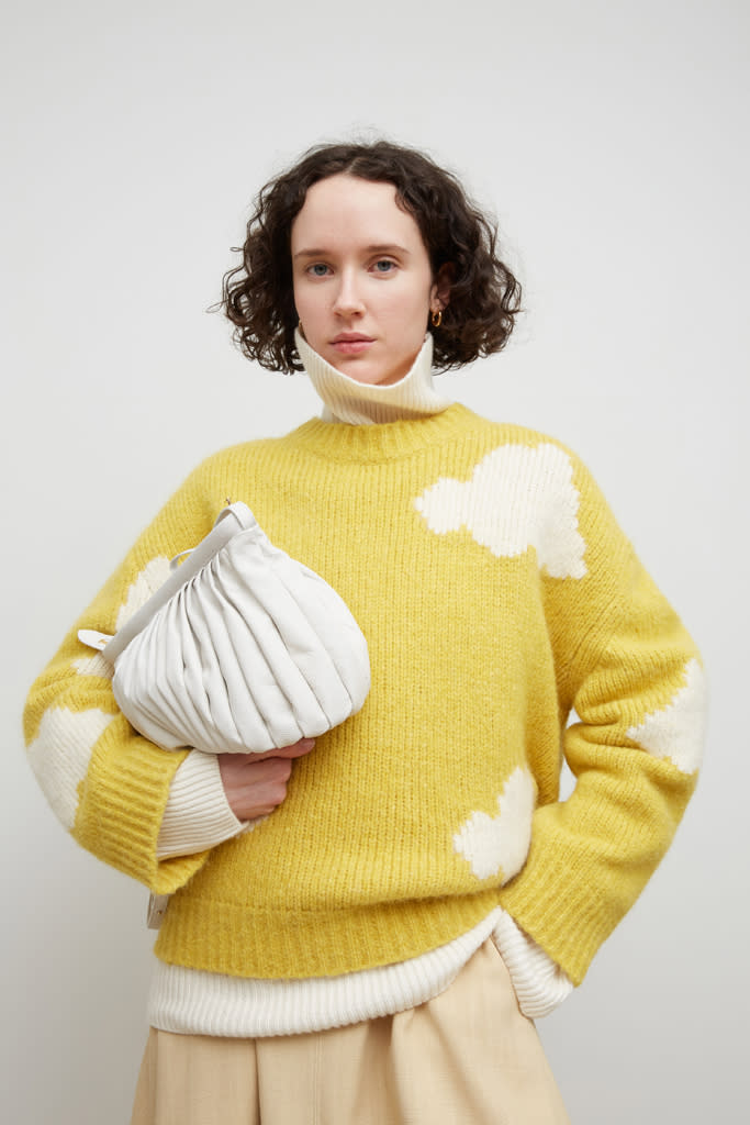 Le Wave Clutch de Mansur Gavriel en blanc