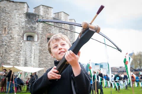 The Tower of London has interactive events each weekend to help children engage with history - Credit: DAVID JENSEN