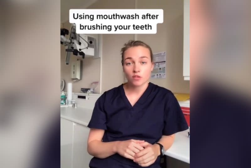 ▲英國牙醫師安娜分享正確的牙齒保健方式。（圖／翻攝抖音）