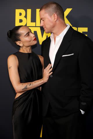 <p>Kayla Oaddams/WireImage</p> Zoe Kravitz and Channing Tatum attend the Los Angeles premiere of Amazon MGM Studios' "Blink Twice" at DGA Theater Complex on August 08, 2024 in Los Angeles, California.