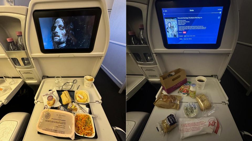 Plane meals