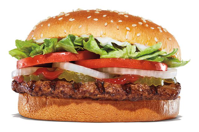 <p>Burger King</p> Burger King has BOGO Whoppers in honor of the total solar eclipse on April 8.