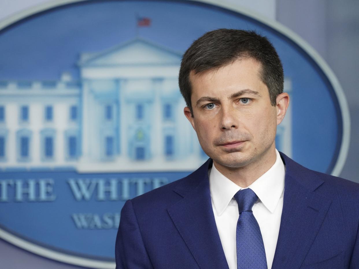 <p>US transport secretary Pete Buttigieg </p> (REUTERS)