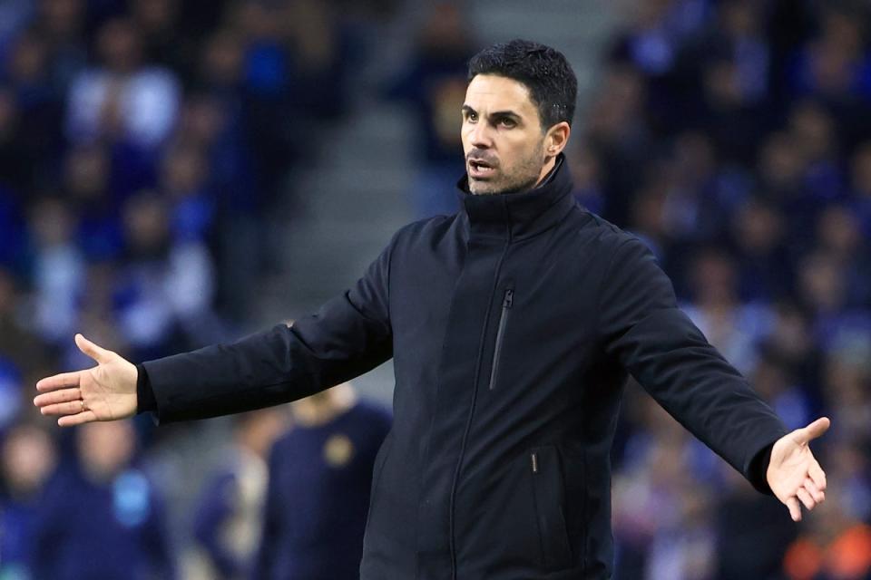 Arteta’s record in European knockout matches is poor (AP)