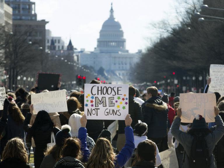 'Thoughts are not working': High school students walk out on 19th anniversary of Columbine to protest gun violence