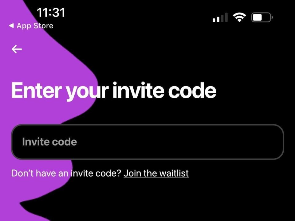 enter your invite code message on Spill app