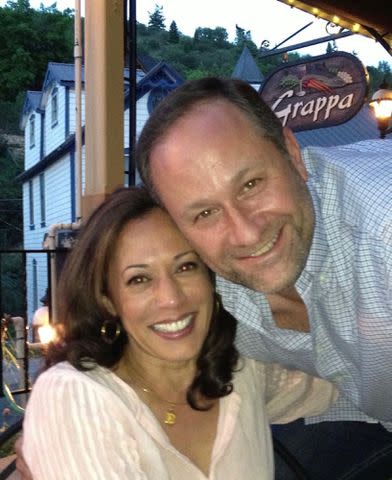 <p>Kamala Harris Instagram</p> Kamala Harris and Douglas Emhoff