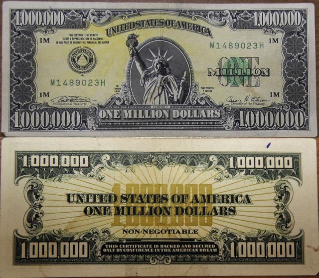 Billete de un millón de dólares: conviértase en millonario ahora JAJAJA Dinero  falso -  México