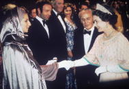 <p>Barbara Streisand looked a bit like Red Riding Hood in this metallic cape. However, there is also something very chic about this outfit so, well done Babs. <i>[Photo: Hulton Archive/Getty Images]</i></p>