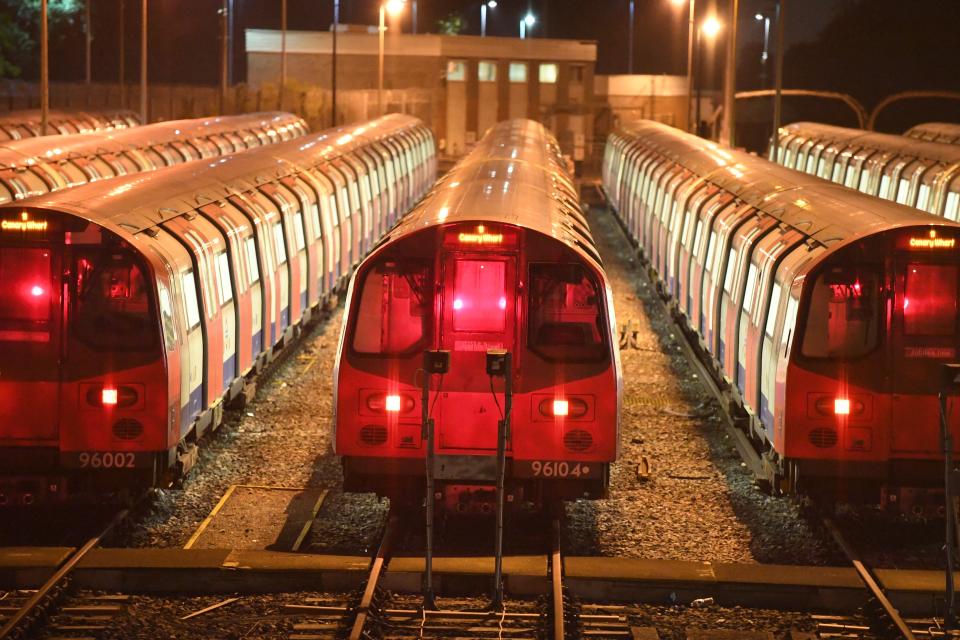 Trains at Stanmore as Tube strike hits (Jeremy Selwyn)