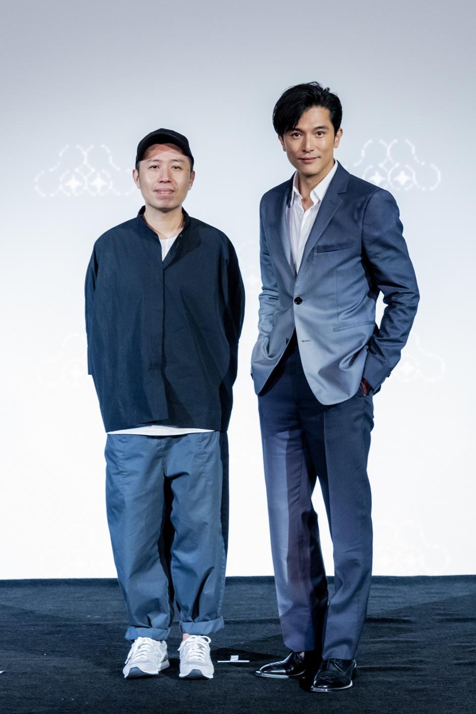 第23屆台北電影節邀請影展大使邱澤（右）與《怪胎》導演廖明毅合作
