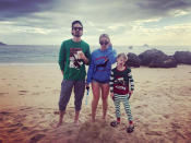 <p>Koma, Duff and her son Luca — whom she shares with ex-husband Mike Comrie — spent Christmas in the sand in 2018. </p>