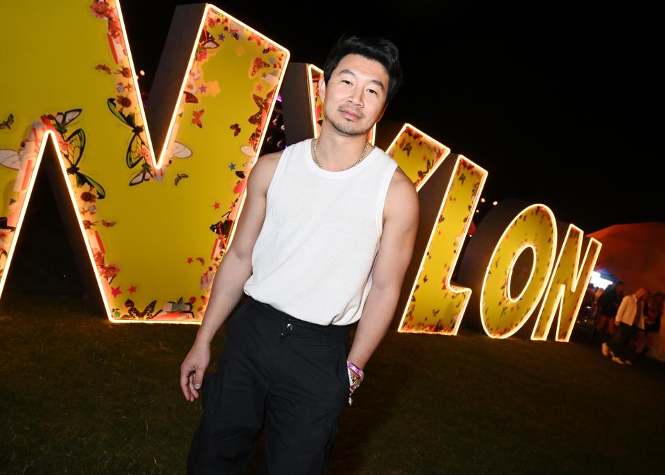 Simu Liu at the Nylon House event held during the Coachella Music and Arts Festival on April 12, 2024 in Thermal, California.