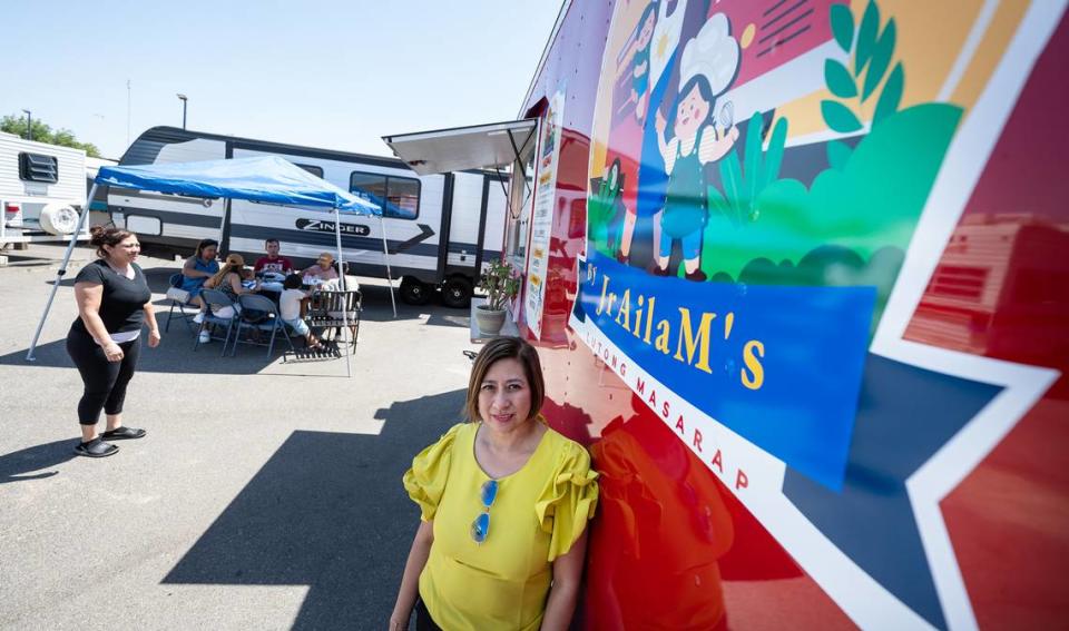 Co-owner Marisol Manipol at Filipino Corner a Filipino food truck on McHenry Avenue in north Modesto, Calif., Friday, June 16, 2023.