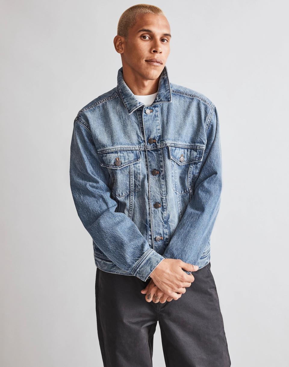 <p><a href="https://go.redirectingat.com?id=74968X1596630&url=https%3A%2F%2Fwww.madewell.com%2Ftrucker-jacket-in-linden-wash-99107116856.html&sref=https%3A%2F%2Fwww.biography.com%2Fcelebrities%2Fg45656421%2Flast-minute-celebrity-costumes%2F" rel="nofollow noopener" target="_blank" data-ylk="slk:Shop Now;elm:context_link;itc:0;sec:content-canvas" class="link ">Shop Now</a></p><p>Trucker Jacket</p><p>madewell.com</p><p>$136.50</p>