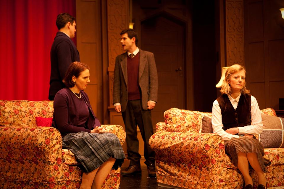 Actors rehearse for The Mousetrap