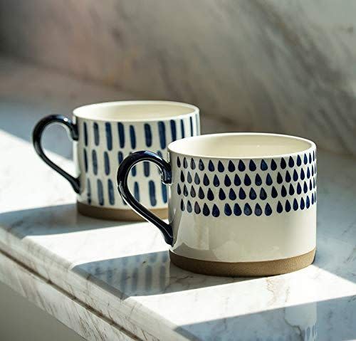 14) Koja Hand Painted Porcelain Ceramic Mugs