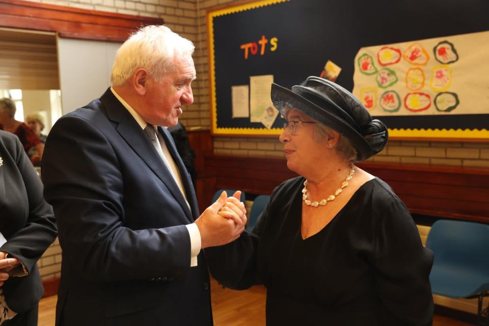 Former taoiseach Bertie Ahern and Lady Daphne Trimble (Liam McBurney/PA) (PA Wire)