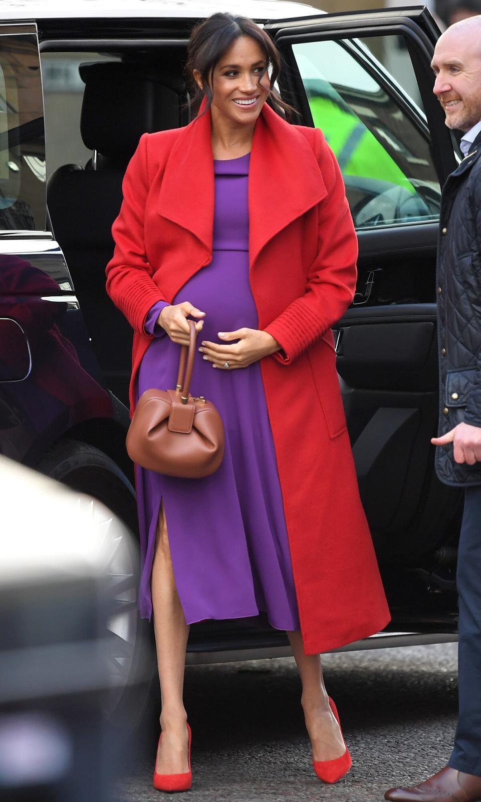 Meghan, Duchess of Sussex meets members of the public during a visit of Birkenhead at Hamilton Square on January 14, 2019 in Birkenhead, UK