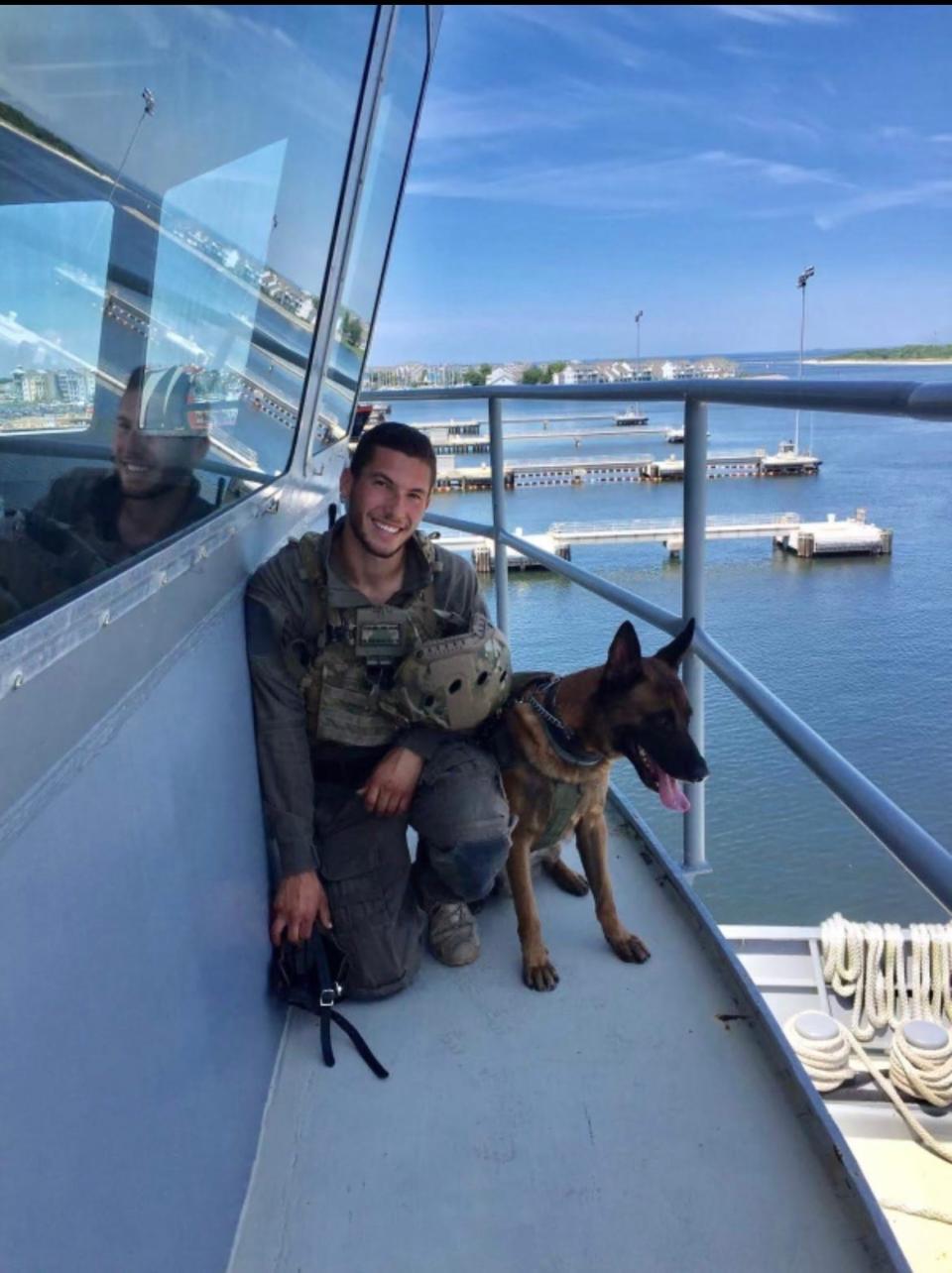 Aryeh Ziering, 27, was killed in Israel on Saturday after surprise attacks from terrorist group Hamas. He served as a captain in the canine unit of the Israel Defense Forces for six years.