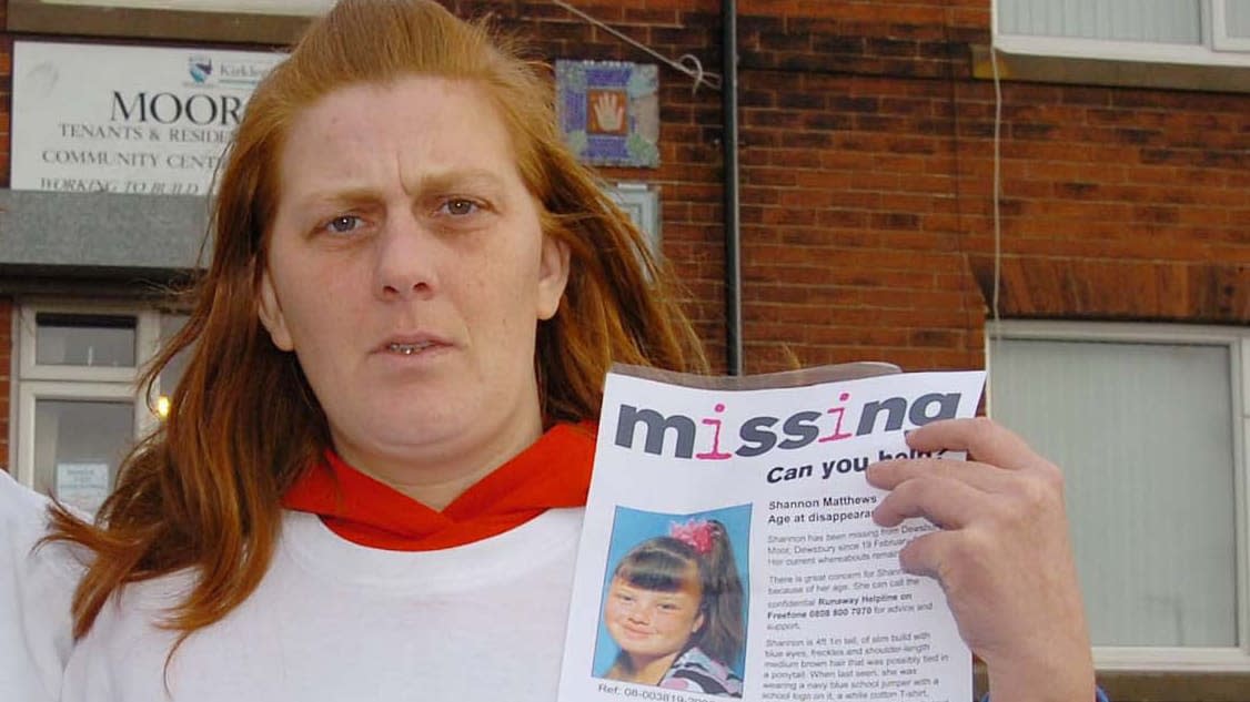 Missing girl Shannon Matthews s mum Karen with her partner Craig appeal again outside local community centre