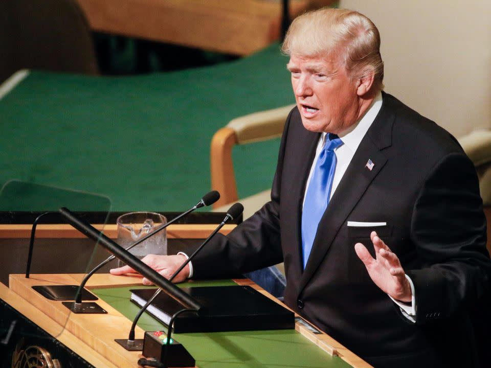 Donald Trump's speech to the UN was explosive to say the least. Source: Getty