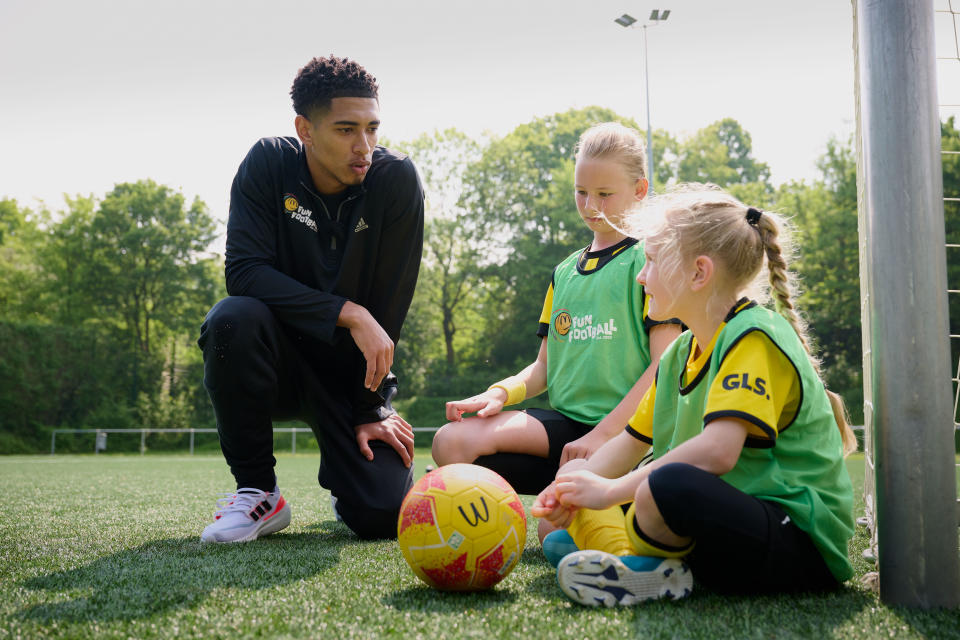 Jude Bellingham is an ambassador for the McDonald’s Fun Football programme (McDonald’s handout)