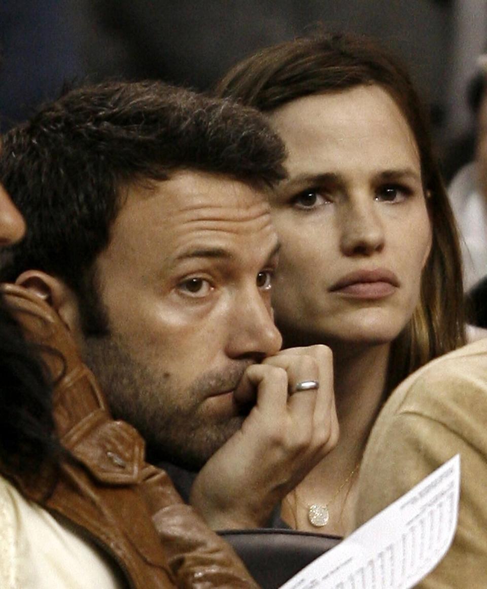 Actor Ben Affleck and his wife, actress Jennifer Garner,