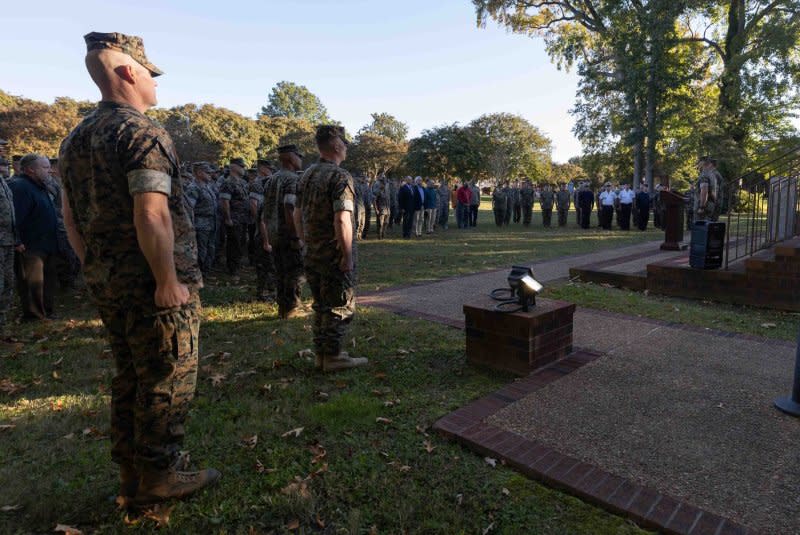 U.S. Marines, sailors and civilians conduct a remembrance ceremony for the 1983 Beirut bombings at Naval Support Activity Hampton Roads, Va., on Monday. Forty years ago the lives of 220 U.S. Marines, 18 U.S. Navy sailors, three U.S. Army soldiers, and 58 French paratroopers were lost when terrorists attacked the Marine barracks in Beirut, Lebanon. U.S. Marine Corps photo by Lance Cpl. Jack Chen