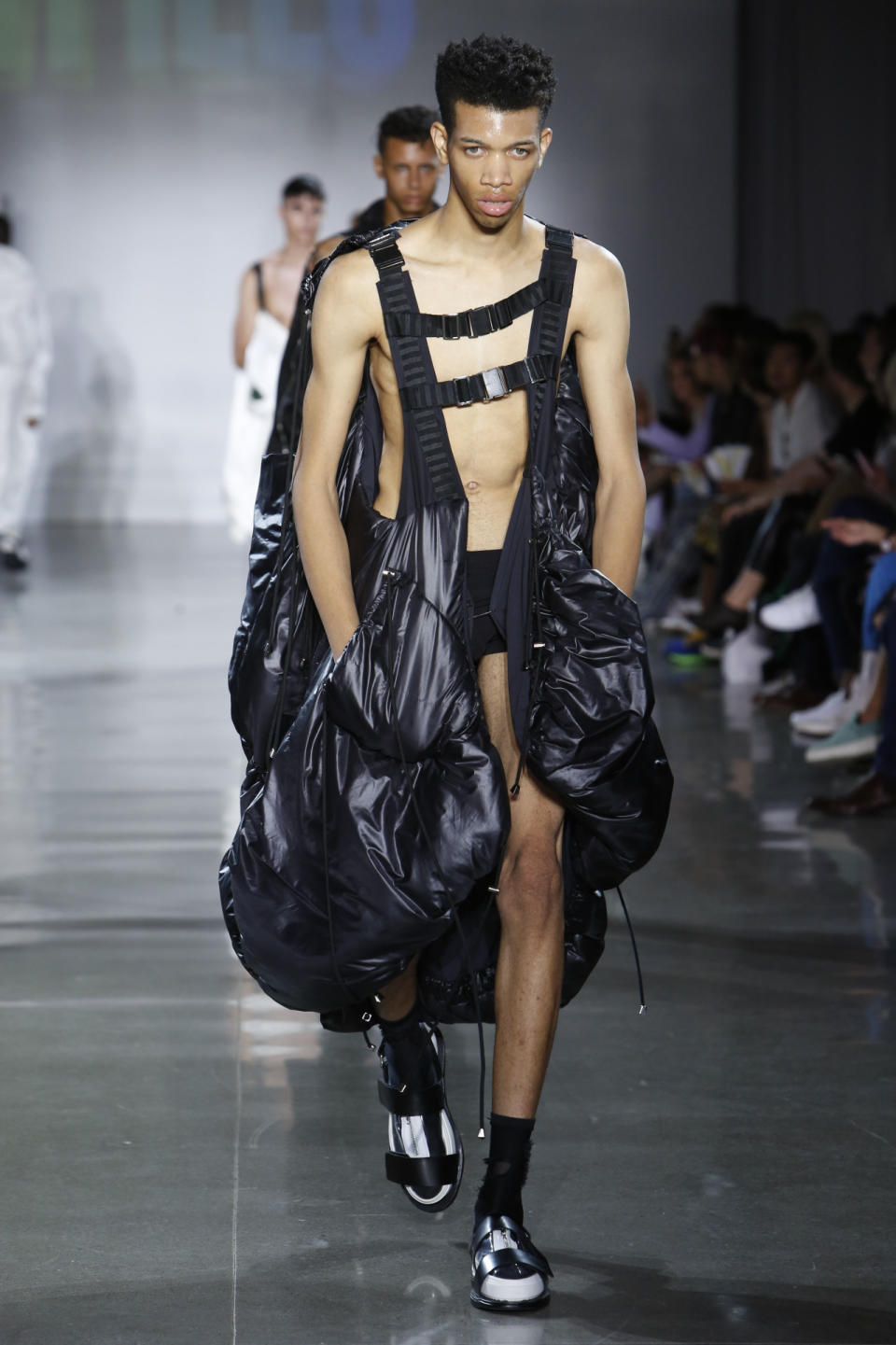 Parachute Harness Top With Short Shorts by Feng Chen Wen