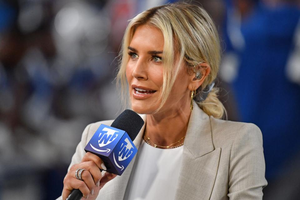 Prime Video's Thursday Night Football announcer Charissa Thompson before a game between the Philadelphia Eagles and Indianapolis Colts at Lincoln Financial Field.