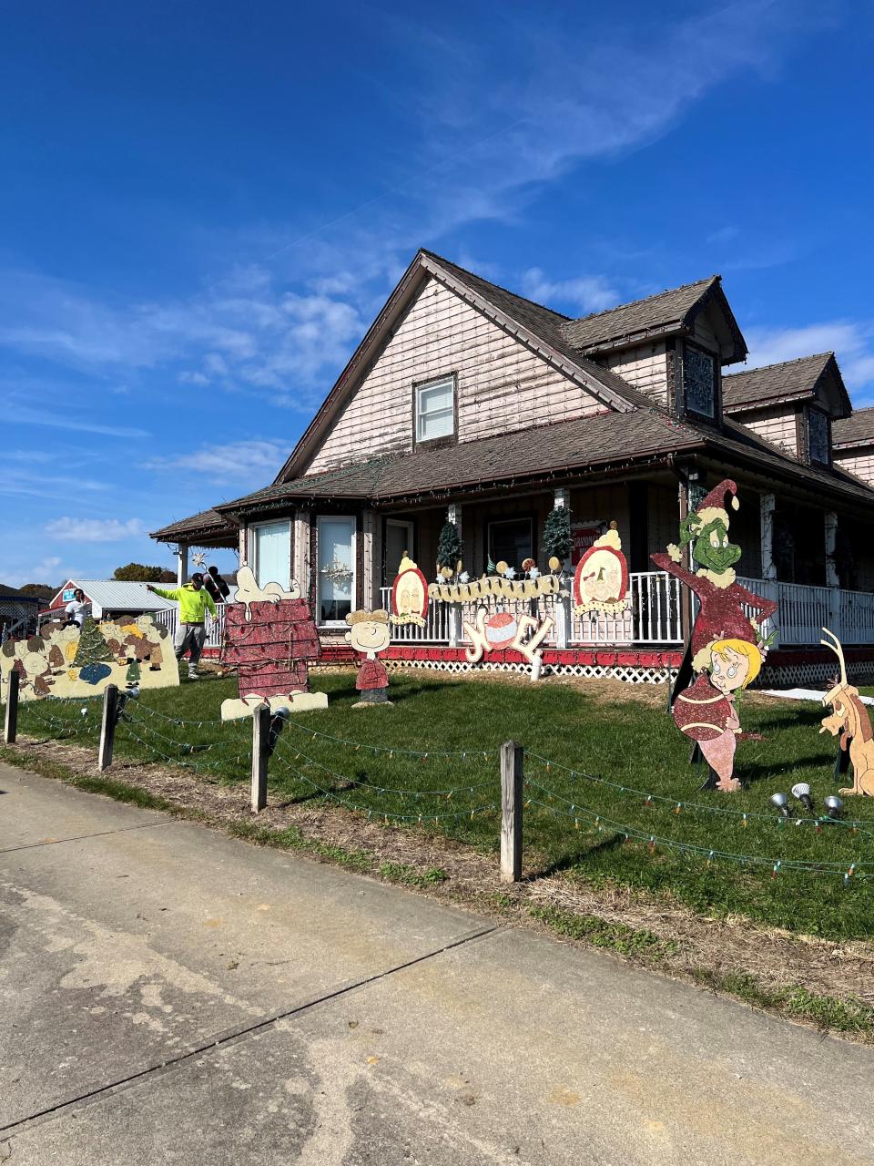 The exterior of Grandma's House at the Christmas Ranch in Morrow.