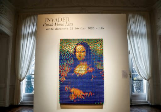Invader's version of the 'Mona Lisa' was the first in a series of his recreations of classic paintings