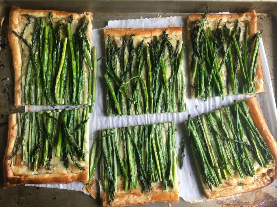 asparagus and chive tart