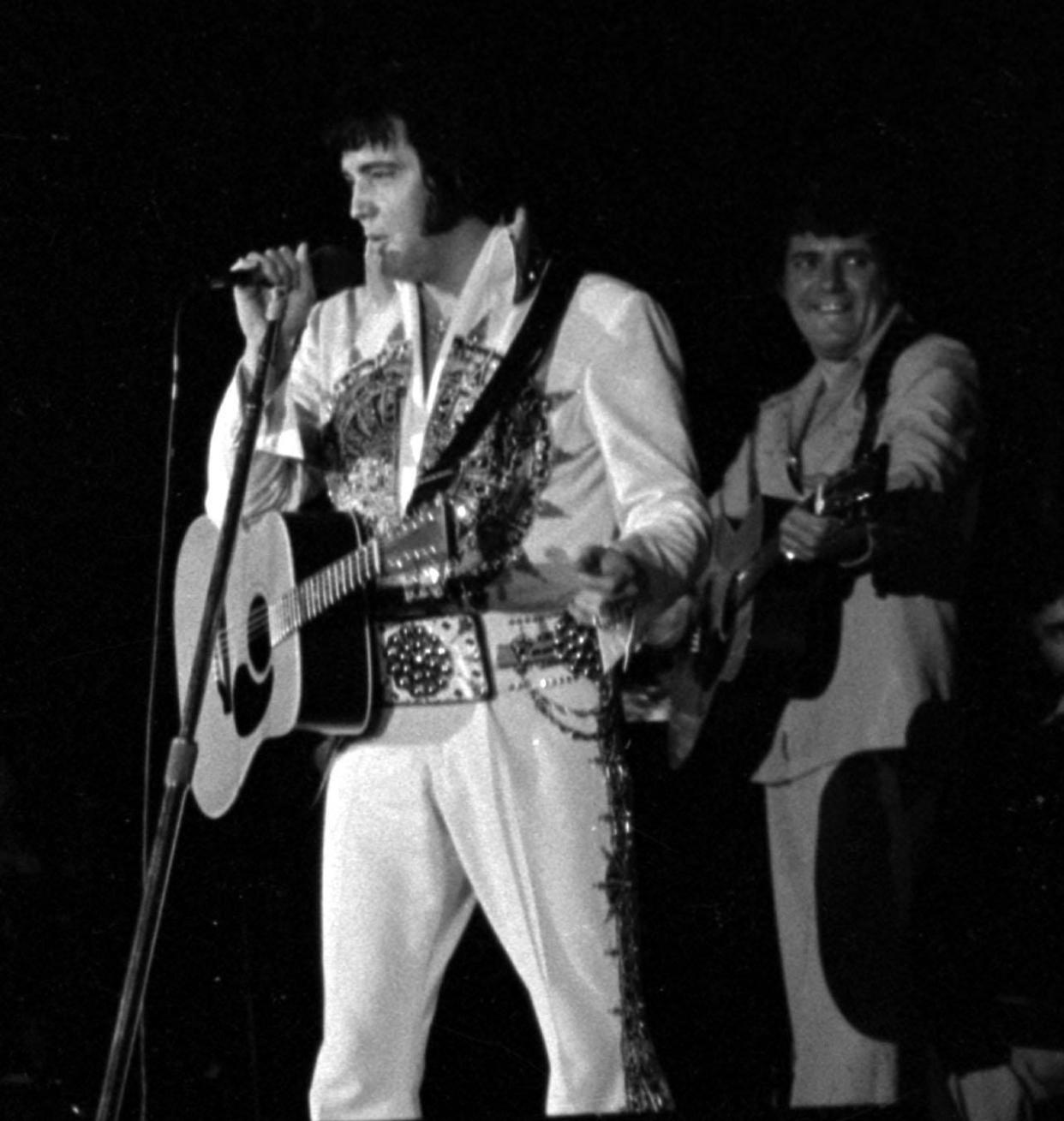The King of Rock n' Roll Elvis Presley performed at the Rapides Parish Coliseum in March 1977. The "Louisiana Elvis Festival” will be Thursday through Saturday at the Coughlin-Saunders Performing Arts Center.