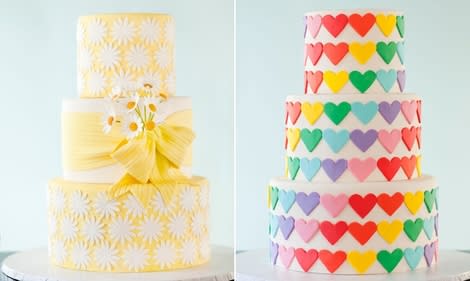 Technicolor Wedding Cakes