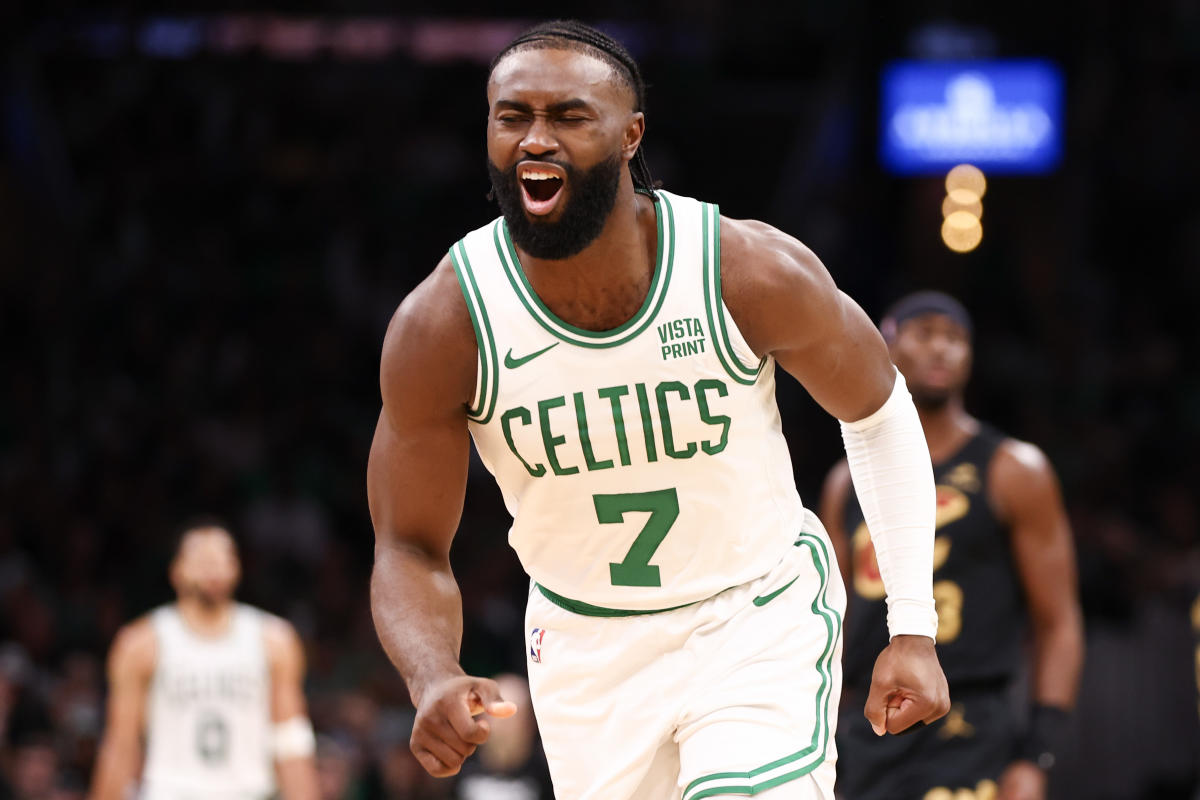 NBA Playoffs: Celtics advance to Game 1 with win over Cavaliers behind big night from Jaylen Brown and Derrick White