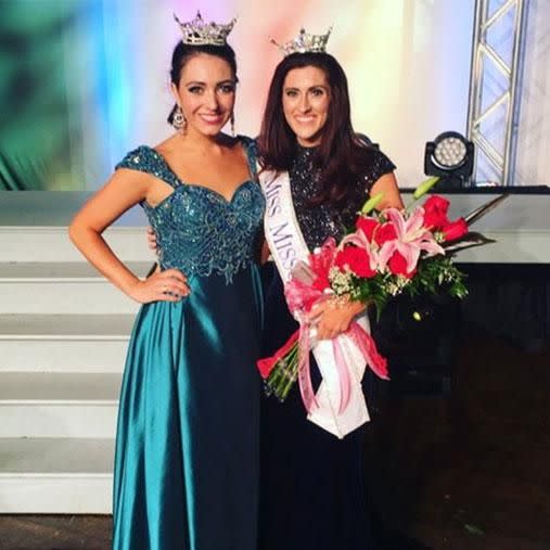 Erin O'Flaherty poses with Miss Missouri 2015 McKensie Garber. Photo: Twitter