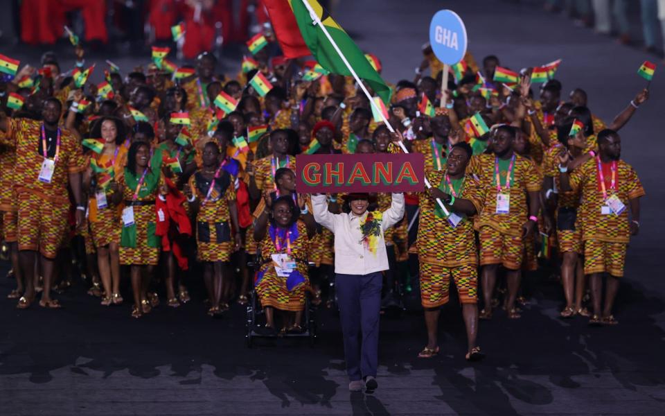 General view of the Ghana team during the athletes parade - REUTERS