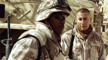 <p>Jamie Foxx and Jake Gyllenhaal in Universal Pictures' Jarhead - 2005</p>