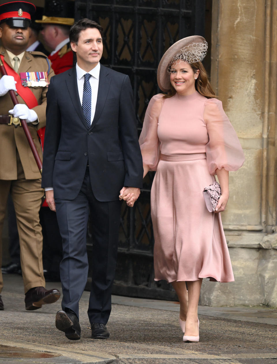 Justin Trudeau and Sophie Gregoire Trudeau arrive at Westminster Abbey for the Coronation of King Charles III and Queen Camilla. / Credit: Karwai Tang/Getty Images