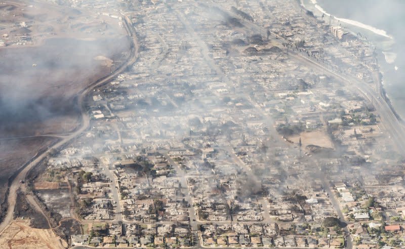 Officials said 100 people were killed in the wildfires the erupted on Maui in August. The first burned thousands of acres of land and razed thousands of homes. FIle photo by Carter Barto/EPA-EFE