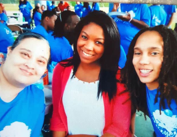 <p>Brittney Griner/Instagram</p> Brittney Griner takes a selfie with her mom Sandra (on the left).